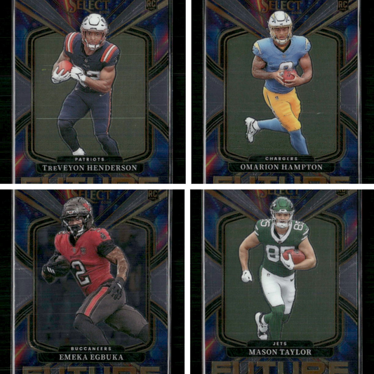 Henderson, Egbuka, Hampton, Taylor - 2025 Select Football - Future Rookie Insert Lot