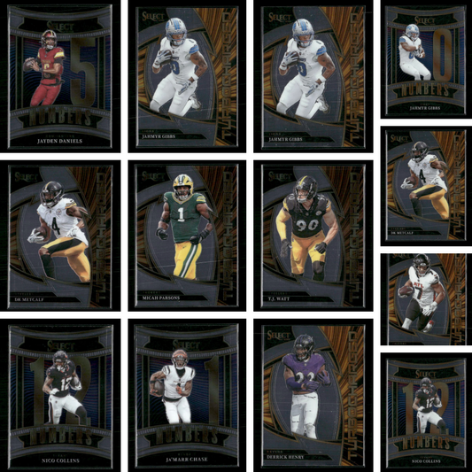 2025 Select Football - 13 Card Insert Lot