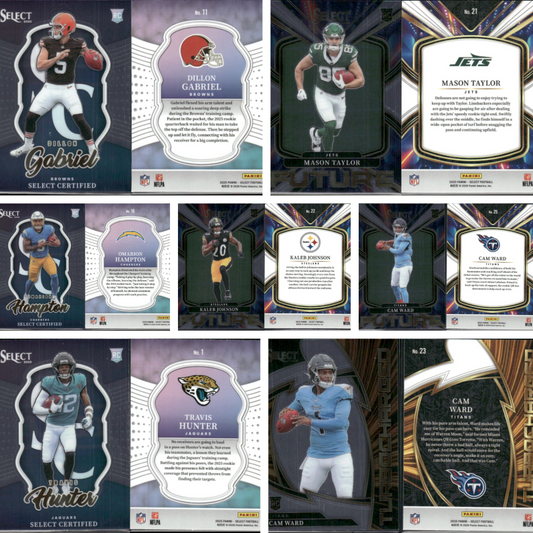 2025 Select Football - 7 Card Rookie Insert Lot