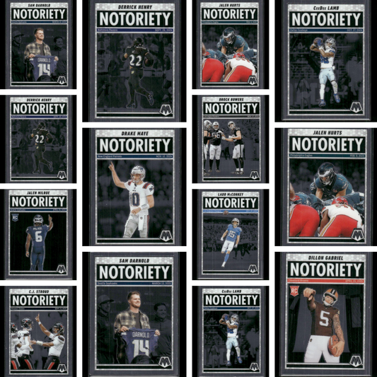 Notoriety - 2025 Mosaic Football - 14 Card Lot