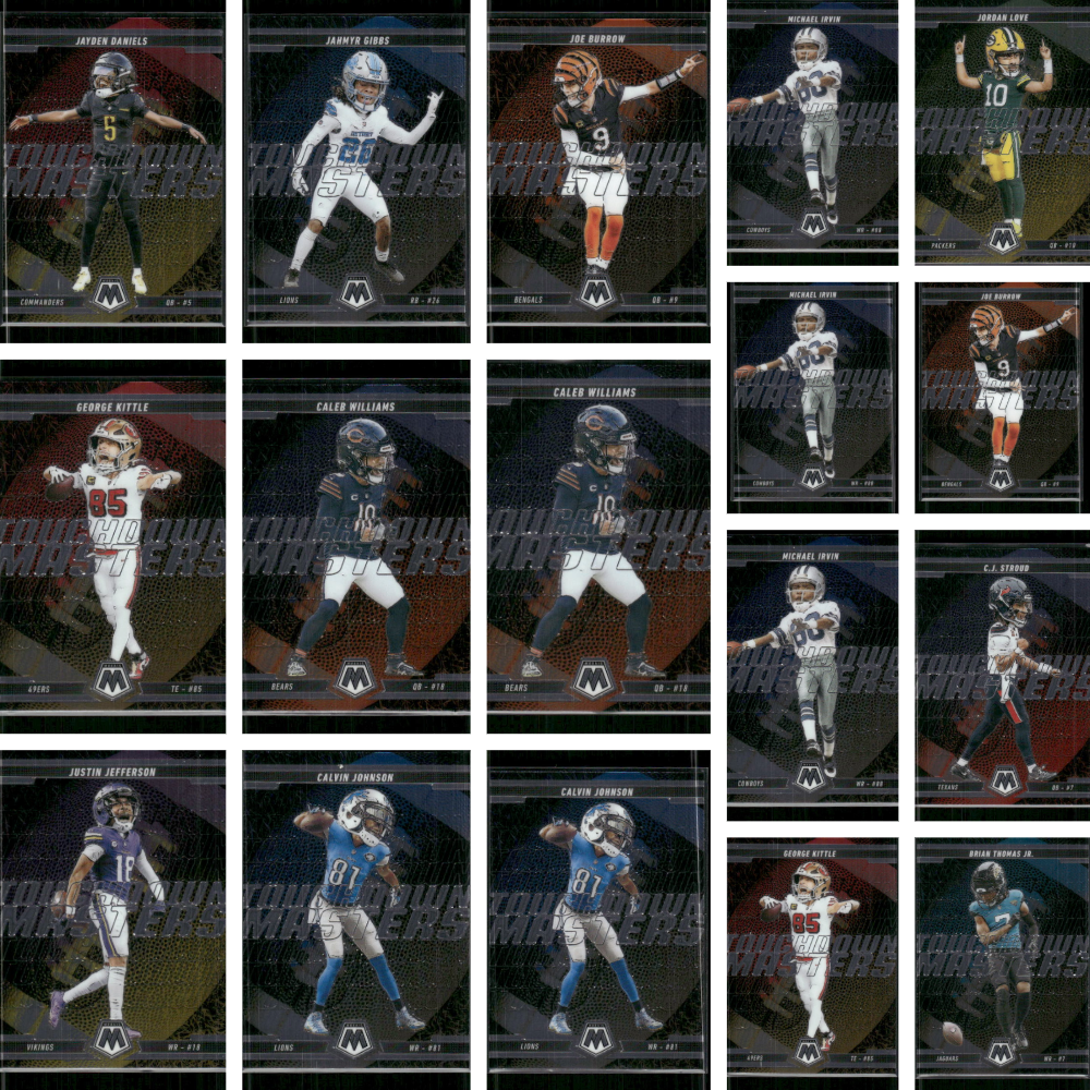 Touchdown Masters - 2025 Mosaic Football - 17 Card Lot
