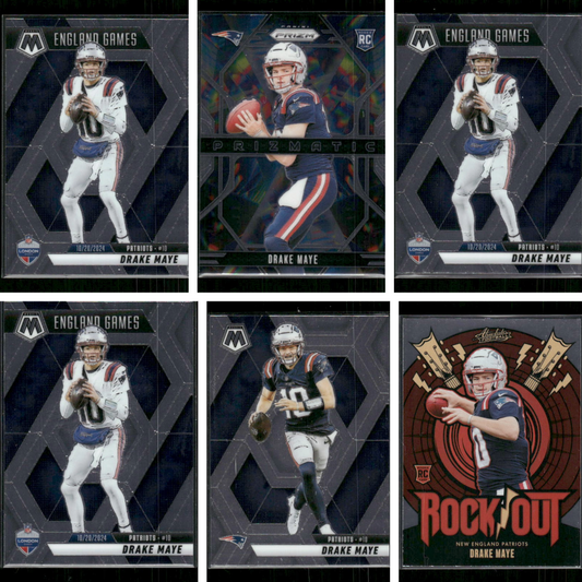 Drake Maye - Rookie & Vet 6 Card Lot