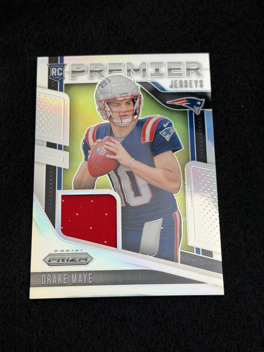 Drake Maye - 2024 Prizm Football - Premier Jerseys Silver - Rookie