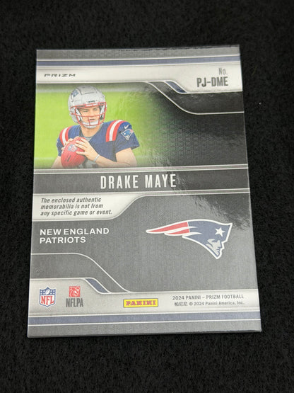 Drake Maye - 2024 Prizm Football - Premier Jerseys Silver - Rookie
