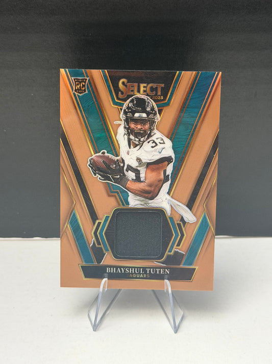 Bhayshul Tuten - 2025 Select Football - Copper Rookie Swatches Patch /49