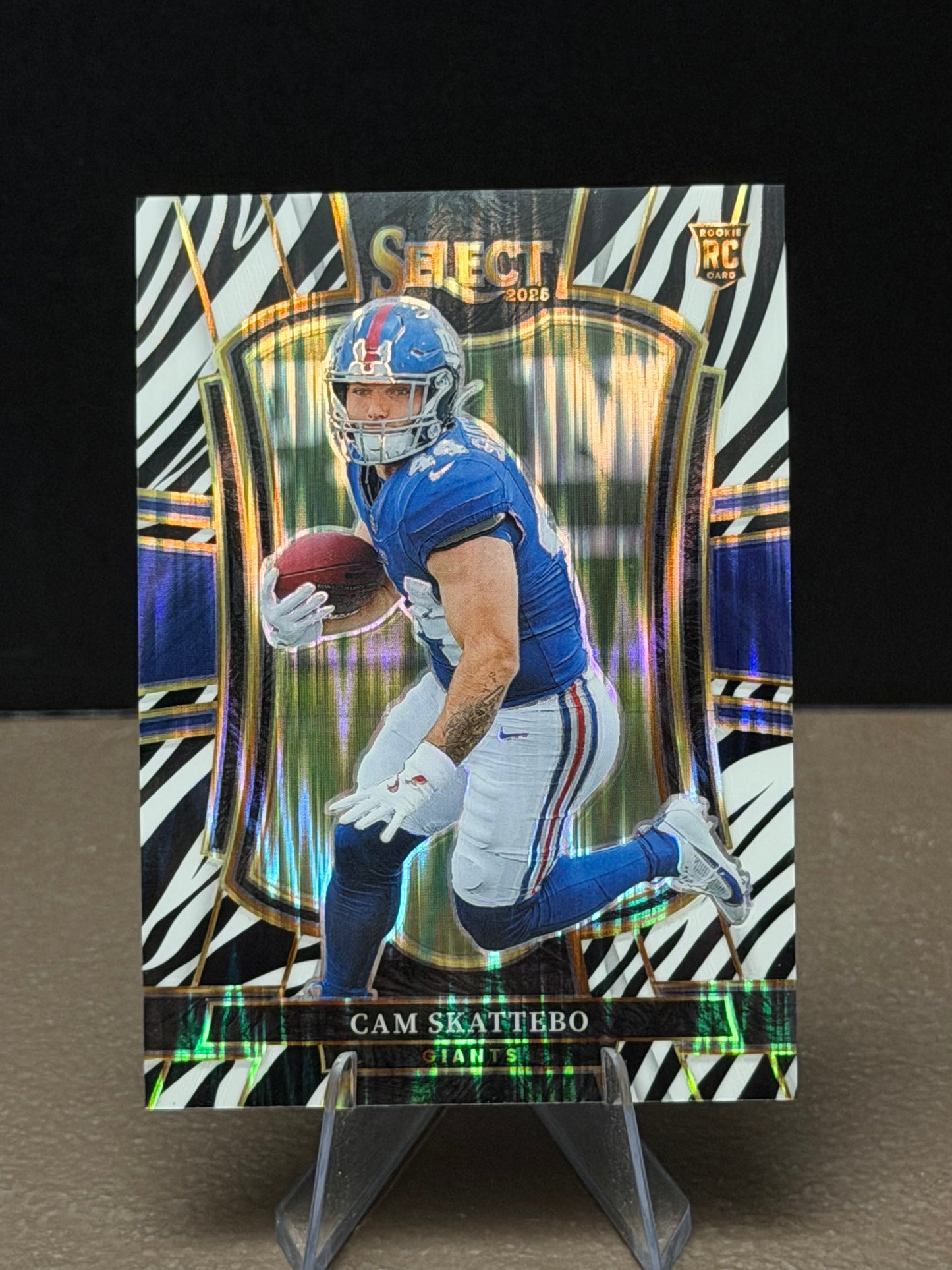 Cam Skattebo - 2025 Select Football - Premier Level Zebra - Rookie