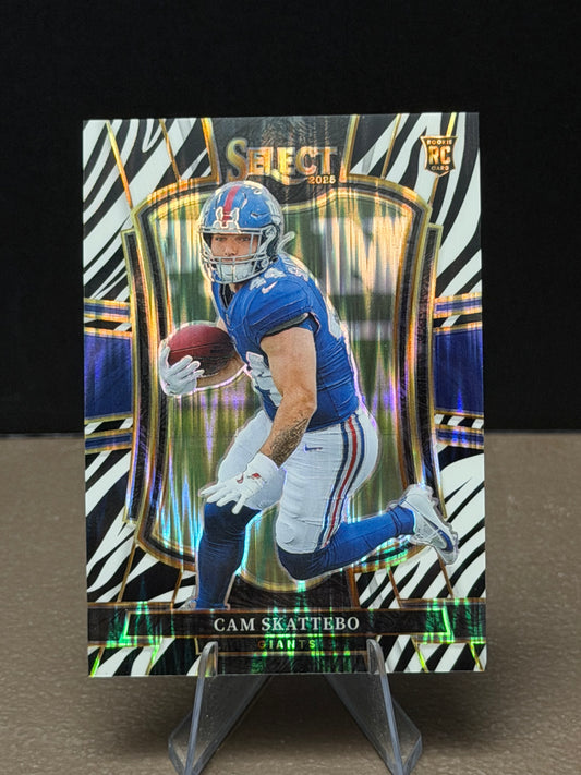 Cam Skattebo - 2025 Select Football - Premier Level Zebra - Rookie