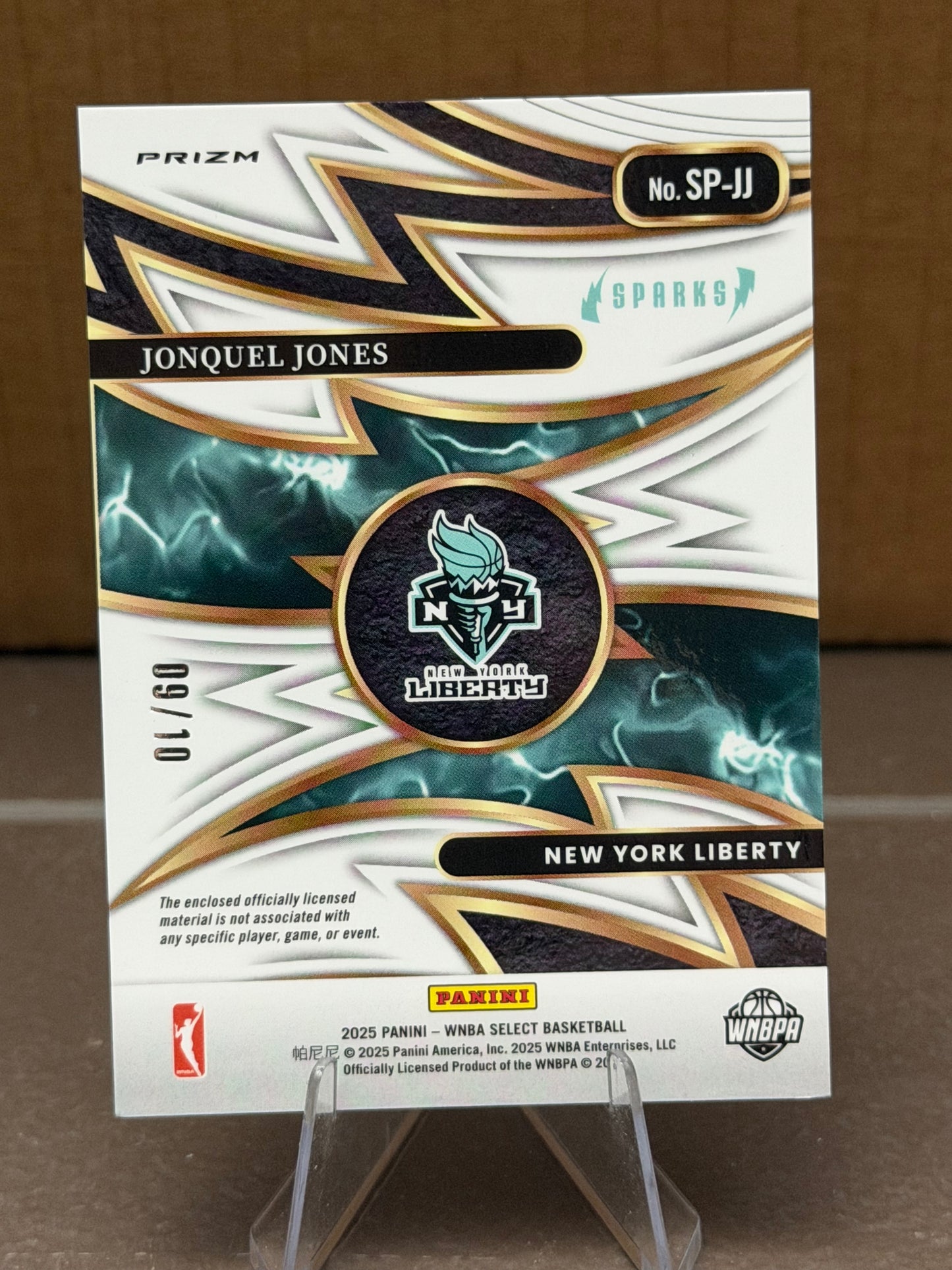 Jonquel Jones - 2025 Select WNBA - Gold Sparks /10 - 3 Color