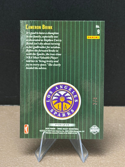 Cameron Brink - 2025 Prizm WNBA - Score Select Throwback Black Pandora /8