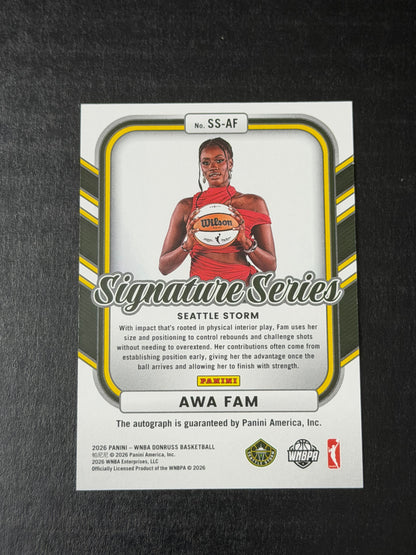 Awa Fam - 2026 Donruss WNBA - Signature Series Auto /25 - Rookie
