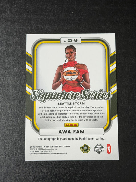 Awa Fam - 2026 Donruss WNBA - Signature Series Auto /25 - Rookie
