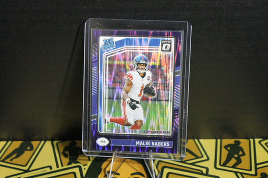 Malik Nabers - 2024 Donruss Optic - Purple Shock - Rated Rookie