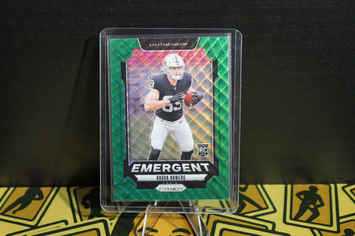 Brock Bowers - 2024 Panini Prizm - Emergent Green Wave - Rookie