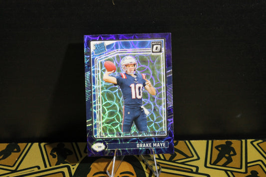 Drake Maye - 2024 Donruss Optic - Purple Scope -  Rated Rookie
