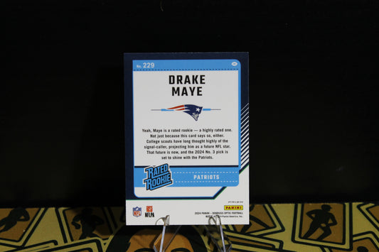 Drake Maye - 2024 Donruss Optic - Purple Scope -  Rated Rookie