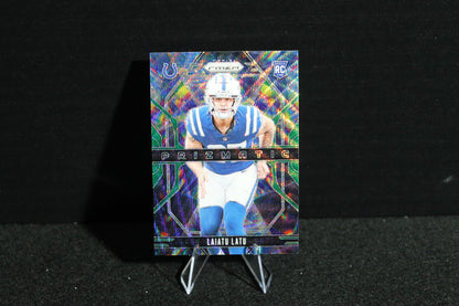 Laiatu Latu - 2024 Panini Prizm - Green Wave Prizmatic - Rookie