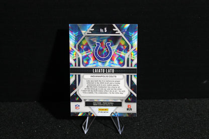 Laiatu Latu - 2024 Panini Prizm - Green Wave Prizmatic - Rookie