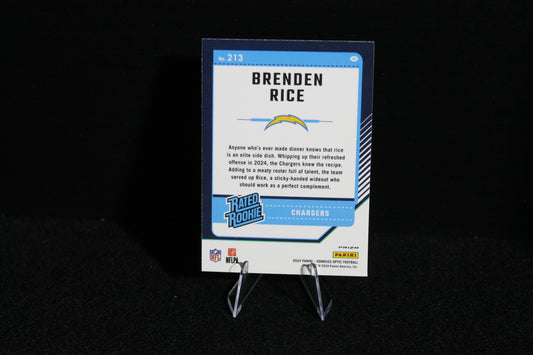 Brenden Rice - 2024 Donruss Optic - Blue Hyper - Rated Rookie