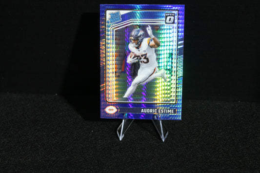 Audric Estime - 2024 Donruss Optic - Blue Hyper - Rated Rookie