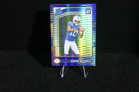Adonai Mitchell - 2024 Donruss Optic - Blue Hyper - Rated Rookie