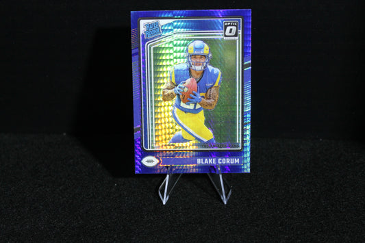 Blake Corum - 2024 Donruss Optic - Blue Hyper - Rated Rookie