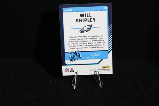 Will Shipley - 2024 Donruss Optic - Blue Hyper - Rated Rookie