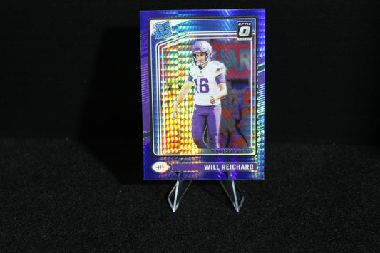 Will Reichard - 2024 Donruss Optic - Blue Hyper - Rated Rookie