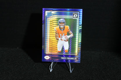 Troy Franklin - 2024 Donruss Optic - Blue Hyper - Rated Rookie