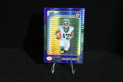 Malachi Corley - 2024 Donruss Optic - Blue Hyper - Rated Rookie