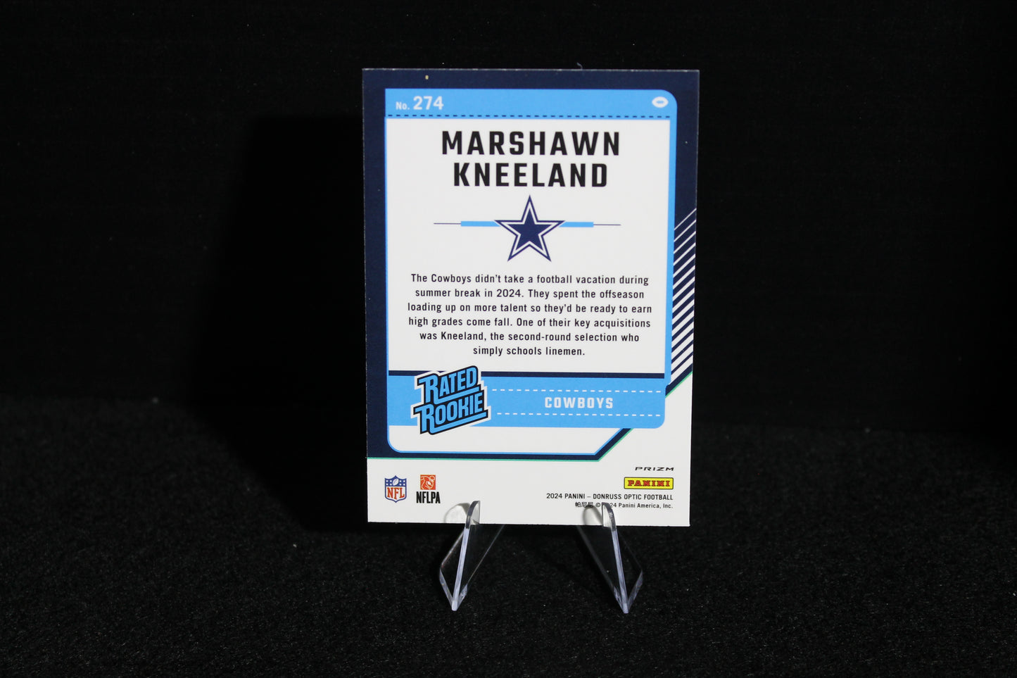 Marshawn Kneeland - 2024 Donruss Optic - Blue Hyper - Rated Rookie