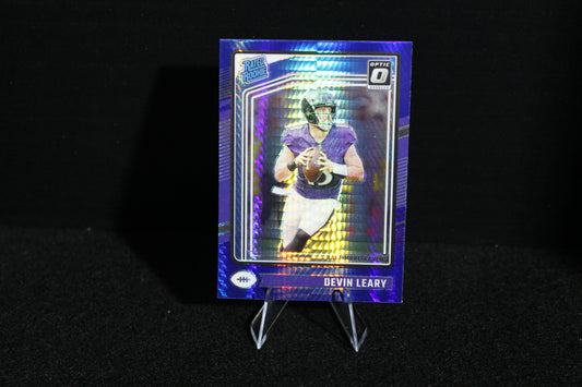 Devin Leary - 2024 Donruss Optic - Blue Hyper - Rated Rookie
