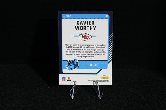 Xavier Worthy - 2024 Donruss Optic - Blue Hyper - Rated Rookie