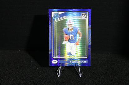 Keon Coleman - 2024 Donruss Optic - Blue Hyper - Rated Rookie