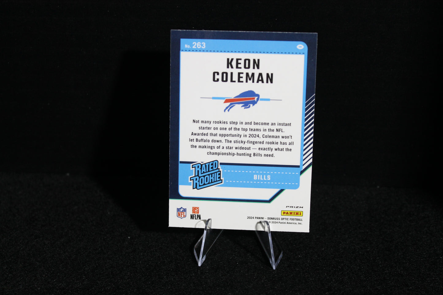 Keon Coleman - 2024 Donruss Optic - Blue Hyper - Rated Rookie