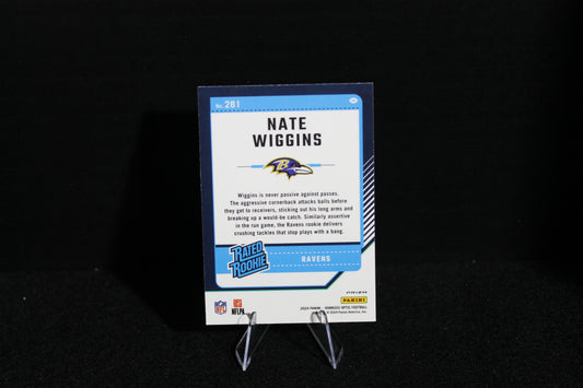 Nate Wiggins - 2024 Donruss Optic - Blue Hyper - Rated Rookie