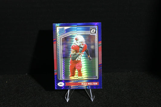 Max Melton - 2024 Donruss Optic - Blue Hyper - Rated Rookie