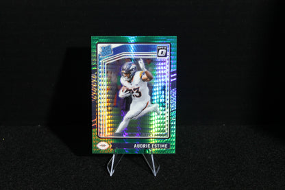 Audric Estime - 2024 Donruss Optic - Green Hyper - Rated Rookie