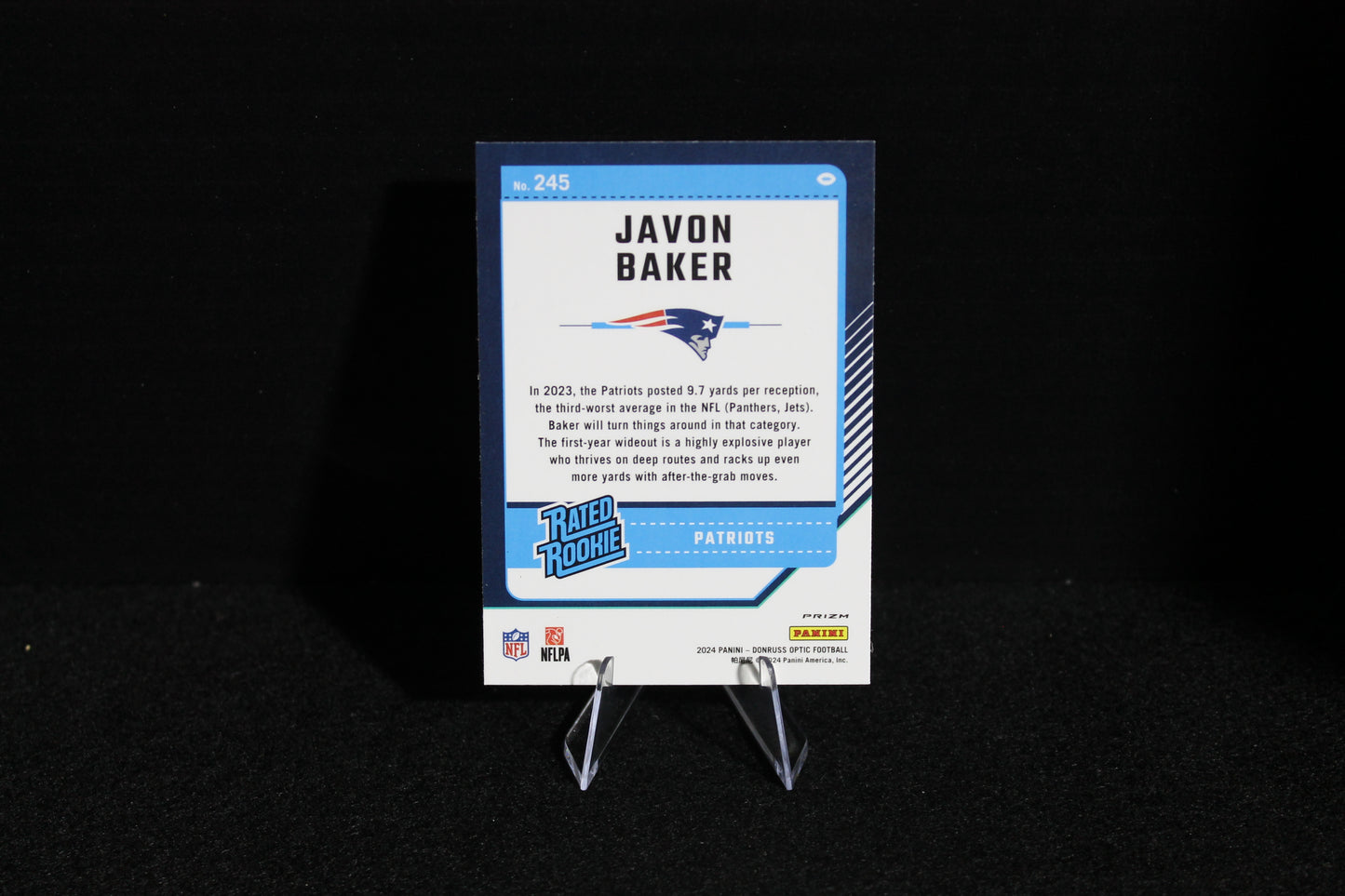 Javon Baker - 2024 Donruss Optic - Purple Shock - Rated Rookie