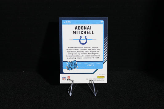 Adonai Mitchell - 2024 Donruss Optic - Purple Shock - Rated Rookie