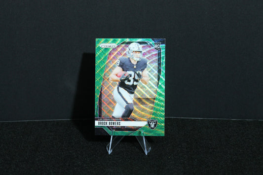 Brock Bowers - 2024 Panini Prizm - Green Wave - Rookie