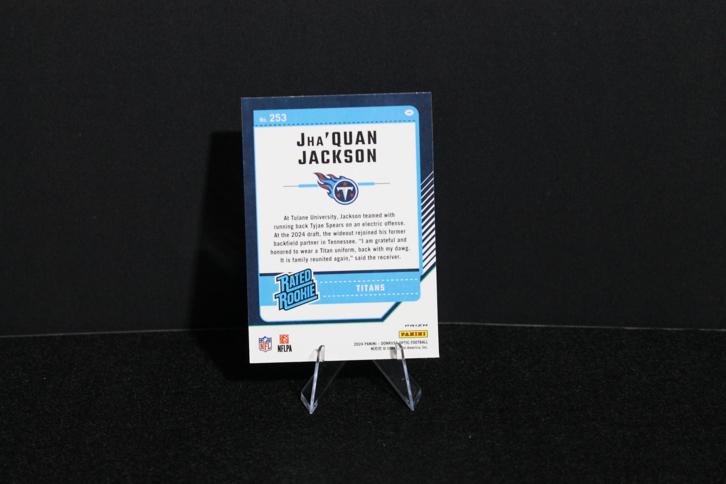 Jha'Quan Jackson - 2024 Donruss Optic - Holo - Rated Rookie
