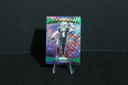 Derek Carr - 2024 Panini Prizm - Green Wave Fireworks
