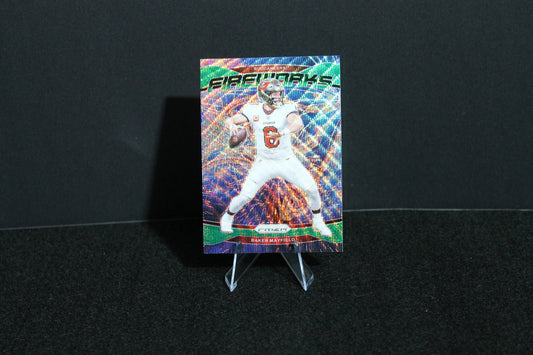 Baker Mayfield - 2024 Panini Prizm - Green Wave Fireworks