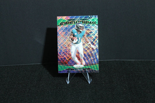 A.J. Brown - 2024 Panini Prizm - Green Wave Fireworks