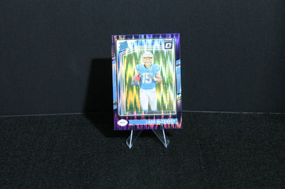 Ladd McConkey - 2024 Donruss Optic - Purple Shock - Rated Rookie