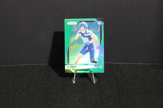 AJ Barner - 2024 Panini Prizm - Green Prizm - Rookie