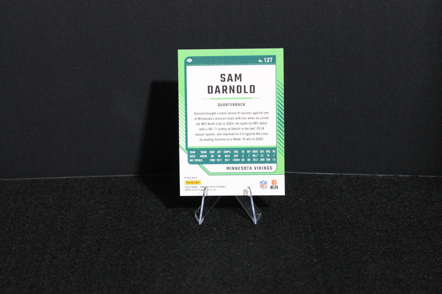 Sam Darnold - 2024 Donruss Optic - One Hundred - SSP
