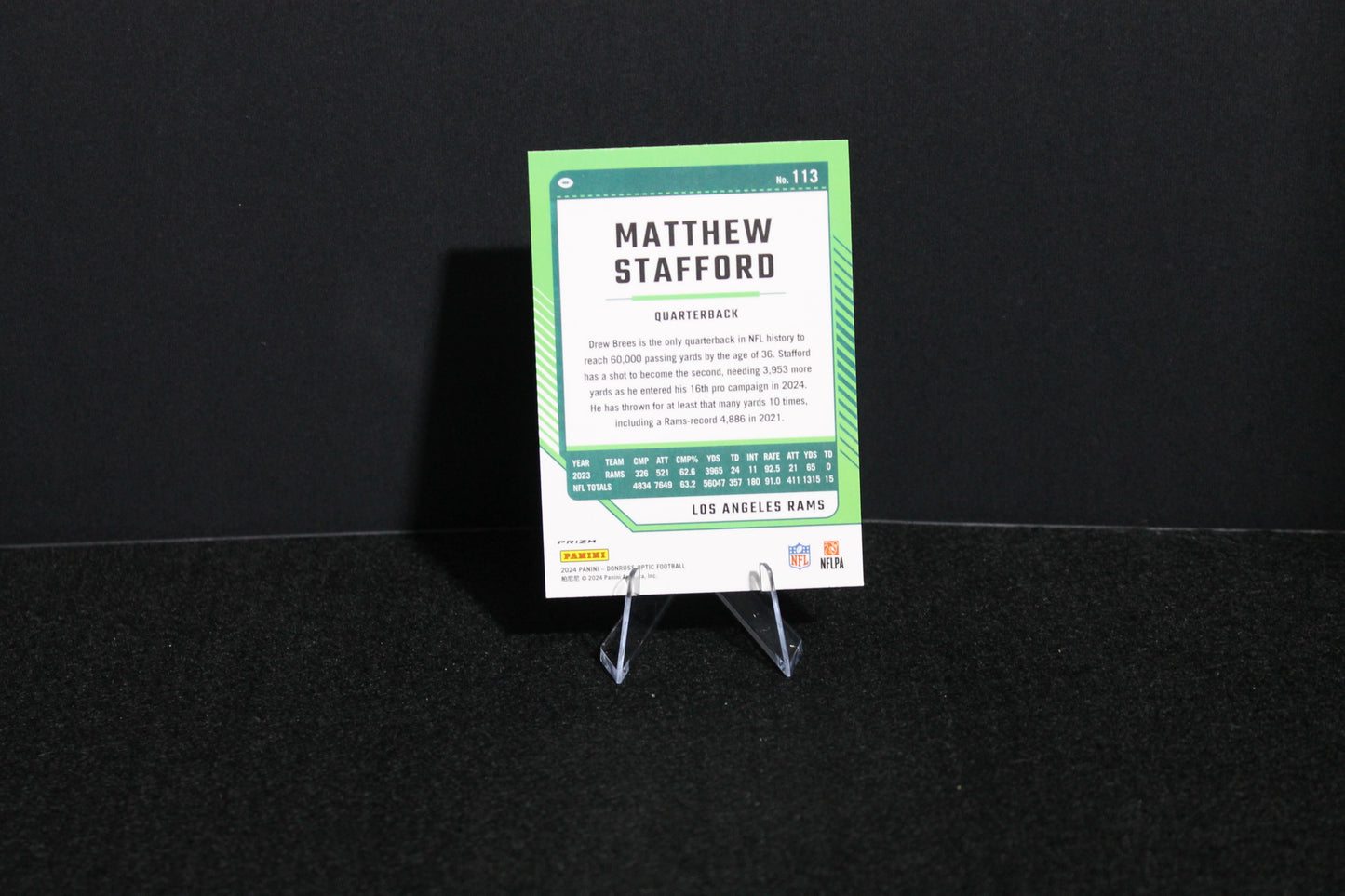Matthew Stafford - 2024 Donruss Optic - Stars - SSP
