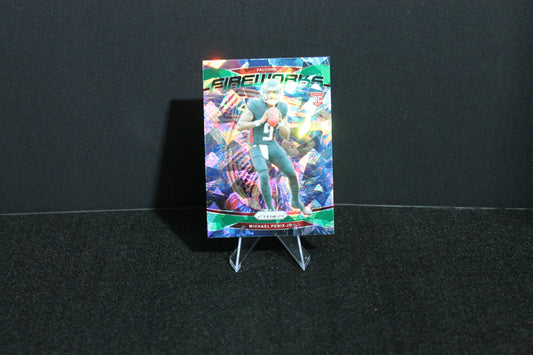 Michael Penix Jr. - 2024 Panini Prizm - Green Ice Fireworks - Rookie