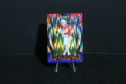 Drake Maye - 2024 Select Football - Red & Blue Shock - Concourse - Rookie